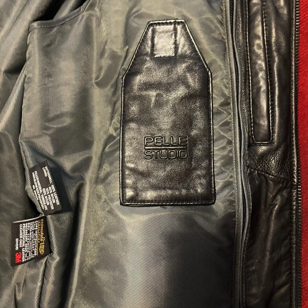 WILSONS Pelle Studio Men's Leather Jacket sz L - Picture 6 of 9